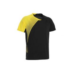 T-SHIRT badminton 530 męski. Czarne t-shirty męskie PERFLY, xl, bez wzorów, z elastanu, bez kołnierzyka. Za 34,99 zł.