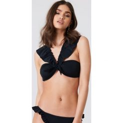 Stroje dwuczęściowe damskie: Trendyol Góra bikini z falbanką – Black
