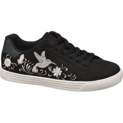 Sneakersy damskie Graceland czarne. Czarne sneakersy damskie marki Graceland, z materiału. Za 69,00 zł.