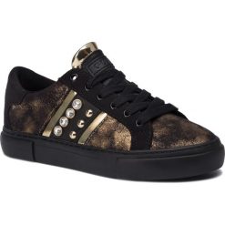 Sneakersy GUESS - Glitzy2 FL8GL2 LEL12 GOLD/BLACK. Żółte półbuty damskie Guess, ze skóry ekologicznej. W wyprzedaży za 329,00 zł.