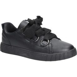 Czarne buty sportowe creepersy na platformie sznurowane Casu AB-67. Czarne buty sportowe damskie Casu, bez wzorów, sportowe, bez obcasa, na platformie, na sznurówki. Za 69,99 zł.