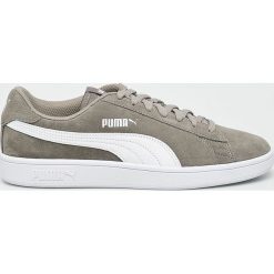 Puma - Buty Smash v2. Szare buty sportowe męskie marki Puma, ze skóry, na sznurówki. W wyprzedaży za 199,90 zł.