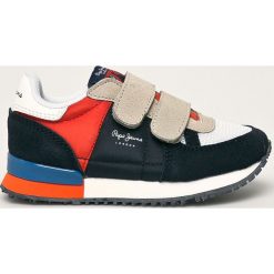 Pepe Jeans - Buty dziecięce Sydney Basic. Niebieskie trampki chłopięce Pepe Jeans, bez wzorów, z jeansu, sportowe, z okrągłym noskiem, bez zapięcia. Za 199,90 zł.