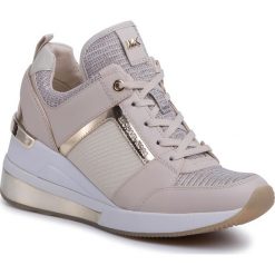 Sneakersy MICHAEL MICHAEL KORS - Georgie Trainer Extreme 43S0GEFS8D Champagne. Brązowe półbuty damskie MICHAEL Michael Kors, na co dzień, bez wzorów, ze skóry ekologicznej, bez obcasa, na koturnie, bez zapięcia. W wyprzedaży za 579,00 zł.