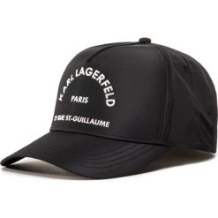 Czapka z daszkiem KARL LAGERFELD - 205W3406 Black/White 998. Czarne czapki damskie KARL LAGERFELD, bez wzorów, z poliesteru. Za 289,00 zł.