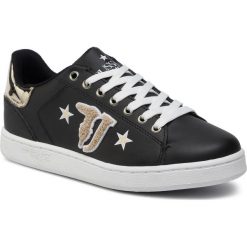Sneakersy TRUSSARDI JEANS - 79A00419 K320. Czarne półbuty damskie Trussardi Jeans, z jeansu. W wyprzedaży za 259,00 zł.