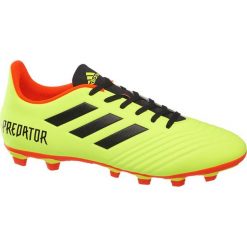 Buty piłkarskie adidas Predator 18.4 FG adidas żółte. Żółte buty sportowe męskie Adidas, z materiału, do piłki nożnej. Za 167,00 zł.