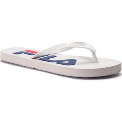 Japonki Fila Troy Slipper Wmn 1010349.1FG. Białe klapki damskie Fila, bez wzorów, bez obcasa. Za 39,00 zł.