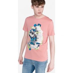 Jack & Jones Art Bouquet Koszulka Różowy Beżowy. Różowe podkoszulki męskie Jack & Jones, l, z nadrukiem, z bawełny, bez kołnierzyka, z krótkim rękawem, krótkie. Za 66,95 zł.