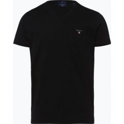 Gant - T-shirt męski, czarny. Szare t-shirty męskie marki GANT, z materiału. Za 129,95 zł.
