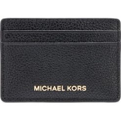 Michael Kors Jet Set Etui na karty Czarny. Czarne portfele damskie Michael Kors, bez wzorów, ze skóry. Za 219,95 zł.