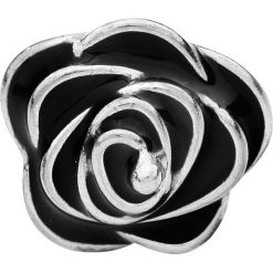 Kolczyki damskie: Black Rose Kolczyki – Earpin srebrny/czarny