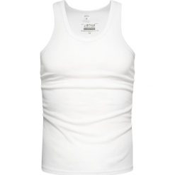 Koszulka męska tank top biała Recea. Białe koszulki męskie Recea, xl, bez wzorów, z bawełny, sportowe, bez kołnierzyka, bez rękawów. Za 14,99 zł.