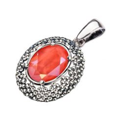 Srebrny wisiorek z kryształem Swarovski W 2093. Szare zawieszki damskie z kryształem, srebrne. Za 75,00 zł.
