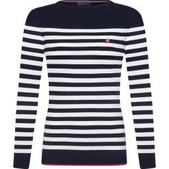 Sweter "Crowbar" w kolorze granatowo-białym. Niebieskie swetry damskie Sir Raymond Taylor, xl, w paski, z bawełny, bez rękawów, bez kaptura. W wyprzedaży za 129,95 zł.