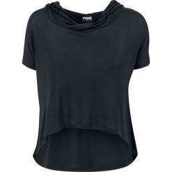 Bluzki damskie: Urban Classics Ladies Short Viscose Hoodie Koszulka damska czarny