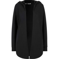 Długa bluza bez zapięcia bonprix czarny. Czarne bluzy damskie bonprix, bez wzorów, z długim rękawem, długie, bez kaptura. Za 79,99 zł.