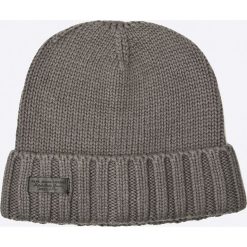 Pepe Jeans - Czapka New Ural. Szare czapki zimowe męskie Pepe Jeans, na zimę, z bawełny. W wyprzedaży za 69,90 zł.