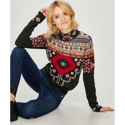 Desigual - Sweter. Szare swetry klasyczne damskie Desigual, l, z bawełny. Za 449,90 zł.