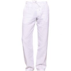 Chinosy męskie: 120% Lino PANTALONE UOMO Spodnie materiałowe white