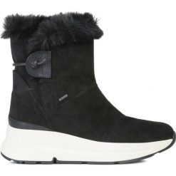 Geox Backsie ABX Śniegowce Czarny. Czarne śniegowce damskie Geox, na zimę, ze skóry, bez zapięcia. Za 686,95 zł.