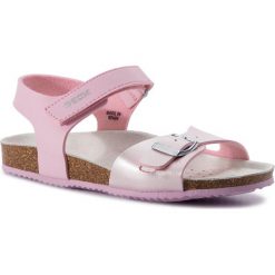 Sandały GEOX - J N.S.Aloha G. D J921CD 054AJ C8248 S Pink/Lt Pink. Różowe sandały dziewczęce Geox, ze skóry ekologicznej, bez zapięcia. W wyprzedaży za 139,00 zł.