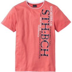 T-shirty męskie: T-shirt „Slim fit” bonprix koralowy