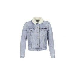 Kurtki jeansowe Levis ORIGINAL SHERPA TRUCKER. Niebieskie kurtki damskie marki Levi's®, xl, bez wzorów, z jeansu, bez kaptura. Za 455,20 zł.