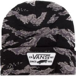Czapka VANS - Milford Beanie VN000UOUXGS Tiger Camo. Czarne czapki męskie Vans, z elastanu. Za 89,00 zł.