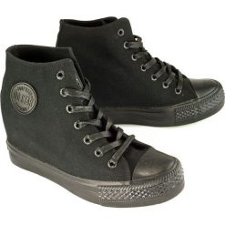 BIG STAR FF274A191 czarny, trampki, sneakersy damskie. Czarne koturny damskie BIG STAR. Za 109,90 zł.