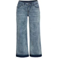 Dżinsy dzwony bonprix niebieski "stone”. Niebieskie jeansy damskie bonprix, z jeansu. Za 42,99 zł.