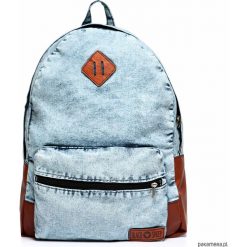 Plecak vintage damski jeansowy marmurkowy worek. Czarne plecaki damskie Pakamera, bez wzorów, z jeansu, młodzieżowe. Za 159,00 zł.