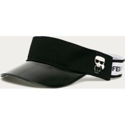 Karl Lagerfeld - Daszek. Czarne czapki damskie KARL LAGERFELD, z nadrukiem, z bawełny. Za 289,90 zł.