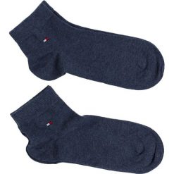 Tommy Hilfiger - Skarpety męskie Quarter(2-pak). Czarne skarpetki męskie marki TOMMY HILFIGER, z bawełny. W wyprzedaży za 39,90 zł.
