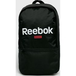 Reebok - Plecak. Czarne plecaki damskie Reebok, z nadrukiem, z poliesteru. W wyprzedaży za 59,90 zł.