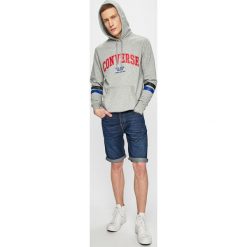 Converse - Bluza. Szare bluzy męskie Converse, m, z nadrukiem, z bawełny, z kapturem, bez rękawów, z kapturem. W wyprzedaży za 199,90 zł.