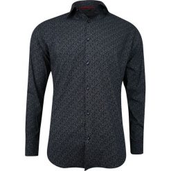 Ciemna Granatowa Koszula Wizytowa, Długi Rękaw -BELLO- Taliowana, Elegancka, Wzór Paisley KSDWBELLOBS055. Niebieskie koszule męskie Bello, bez wzorów, z bawełny, eleganckie, bez kołnierzyka, z długim rękawem. Za 139,00 zł.