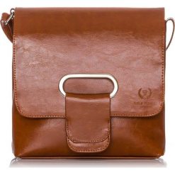 Skórzana listonoszka damska cognac Paolo Peruzzi GA312 - cognac. Brązowe listonoszki damskie Paolo Peruzzi, w paski, ze skóry, bez dodatków. Za 239,99 zł.