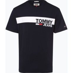 Tommy Jeans - T-shirt męski, czarny. Czarne t-shirty męskie Tommy Jeans, m, z napisami, z jeansu, bez kołnierzyka. Za 139,95 zł.