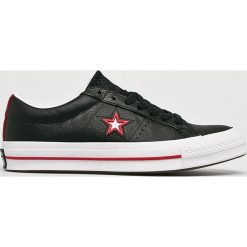 Converse - Tenisówki. Czarne trampki męskie marki Converse, ze skóry, na sznurówki. W wyprzedaży za 279,90 zł.