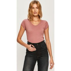 G-Star Raw - T-shirt. Różowe bluzki damskie G-Star RAW, s, bez wzorów, z bawełny, retro, z okrągłym kołnierzem, z krótkim rękawem. Za 119,90 zł.
