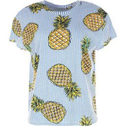 T-shirty damskie: T-shirt z okrągłym dekoltem, nadrukiem i krótkim rękawem