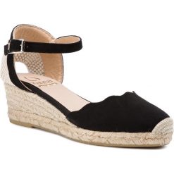 Espadryle KANNA - 19KV9435 Ante Negro. Czarne espadryle damskie marki Kanna, bez wzorów, ze skóry, bez obcasa, na obcasie. Za 309,00 zł.