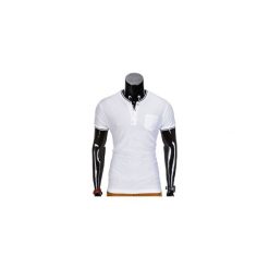 T-shirty męskie: T-SHIRT MĘSKI BEZ NADRUKU S667 – BIAŁY