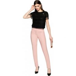 Eleganckie spodnie w kant L'AF IDA. Różowe spodnie damskie L’AF, s, bez wzorów, z tkaniny, eleganckie. Za 299,00 zł.