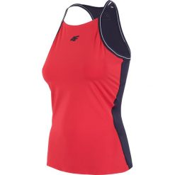 Top damski do tenisa TSDF401 - granat. Czerwone topy damskie 4f, m, bez wzorów, z dzianiny, z dekoltem na plecach. Za 69,99 zł.
