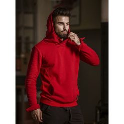 Bluza CLASSIC czerwona. Czerwone bluzy męskie lemme, s, bez wzorów, z bawełny, klasyczne, z klasycznym kołnierzykiem, bez rękawów, bez kaptura. Za 219,00 zł.