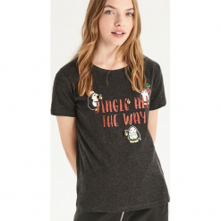T-shirt Jingle all the way - Szary. Szare t-shirty damskie Sinsay, l. Za 24,99 zł.