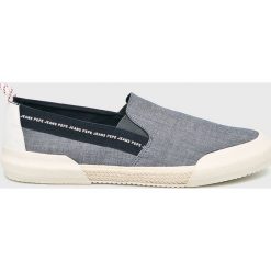 Pepe Jeans - Tenisówki Chambray. Niebieskie trampki męskie Pepe Jeans, bez wzorów, z jeansu, bez zapięcia. W wyprzedaży za 159,90 zł.