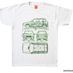 Koszulka FIAT UNO tshirt. Żółte koszulki męskie Pakamera, m, bez wzorów, z włoskim kołnierzykiem, bez rękawów. Za 77,00 zł.